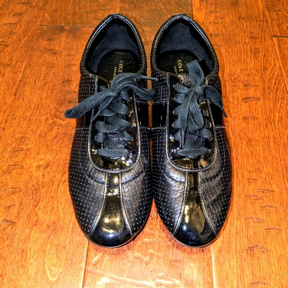 EUC COLE HAAN D44038 US 9B  Grand.OS Womens Black Leather Tennis Loafer Sneaker - Picture 9 of 10